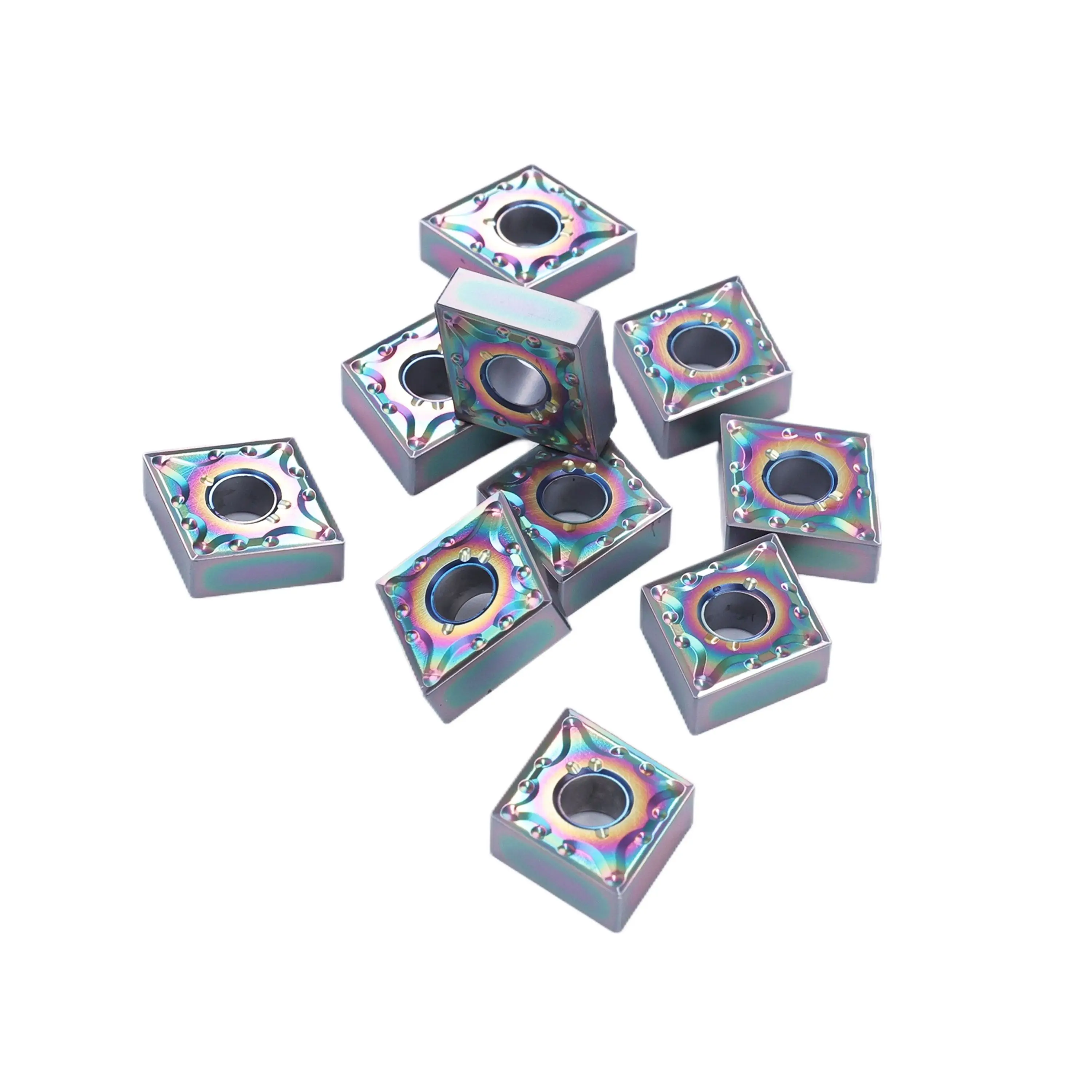 10PCS CNMG120404-MA Carbide Insert CNC Lathe Tools for Steel/Iron/Stainless TiAlN Coated Indexable Turning Blades Hi-Speed Preci