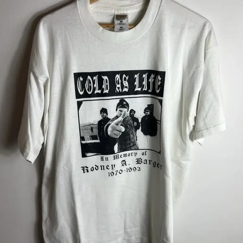 Vintage Cold As Life D Crew Rodney Barger T shirt XL OG Madball Irate Merauder