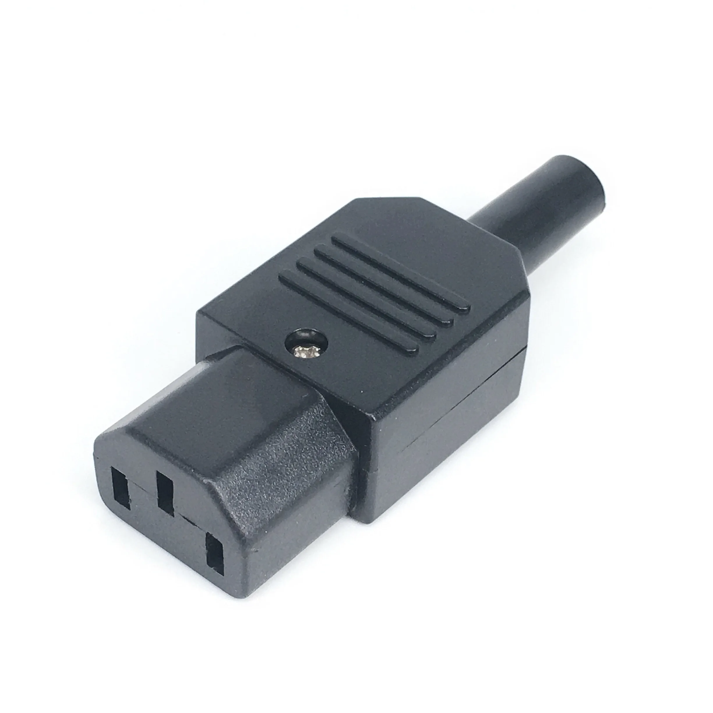 IEC 10A 250V Straight Cable Plug Connector Rewireable C13 C14 Plug Rewirable Power Connector 3 pin AC Socket