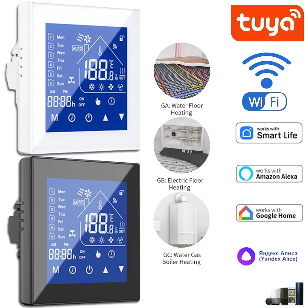 Tuya WiFi Smart Thermostat Temperature Control for Electric Floor Heating Water/Gas Boiler Temperature Google Home Alexa Yandex