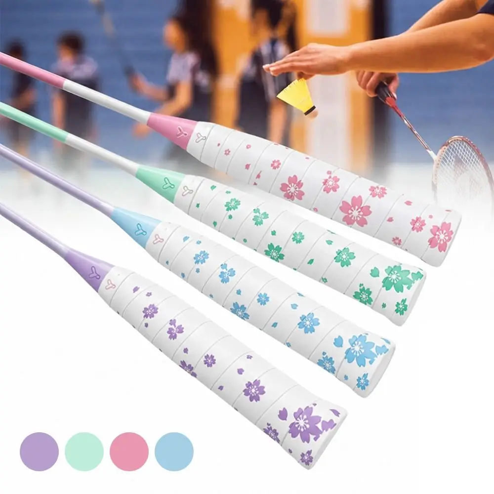 

Sakura Print Badminton Handle Wrap Tape Sweat-Absorbent Shock-Absorbing Tennis Racket Grip Tape Non-Slip Wear-resistant