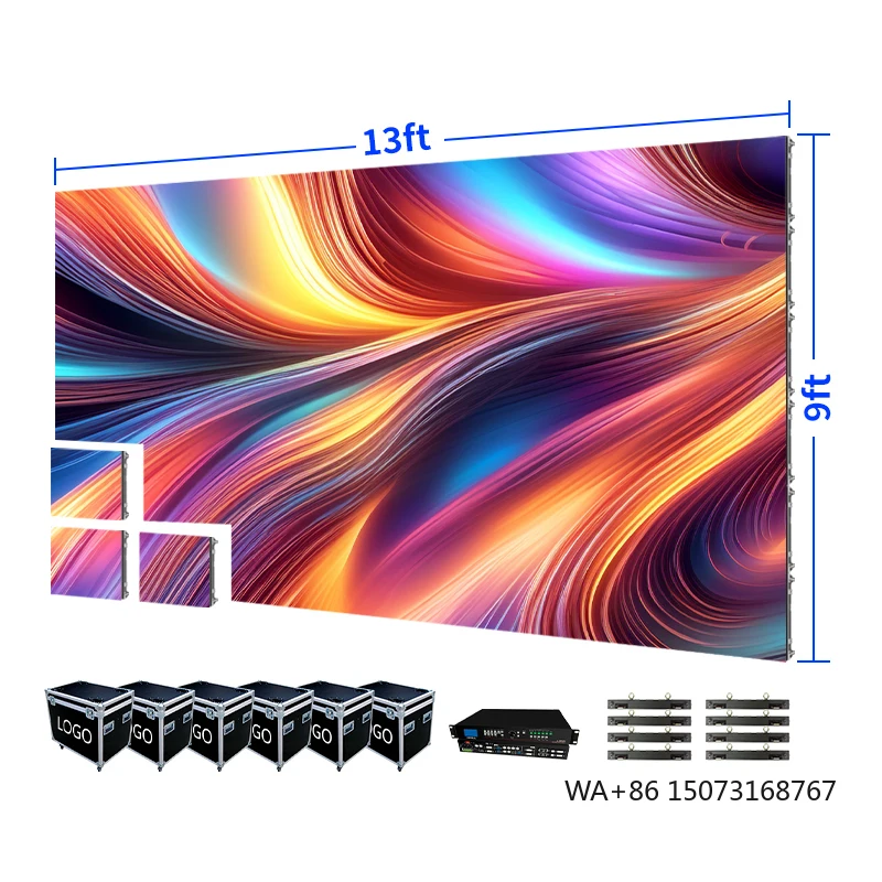 

Indoor/Outdoor P1.9 P2.6 P3.91 LED Screen Panel for Concerts Weddings Exhibitions-Rental Video Wall Display for Events