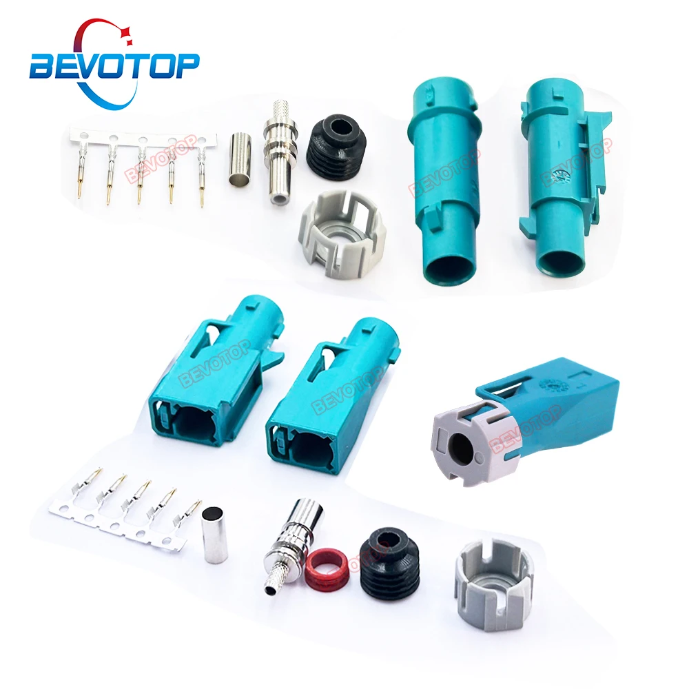10PCS/LOT Waterproof Fakra Z Female Jack / Male Plug 50 Ohm 50-1.5 Wire Connector Wholesales for RG174 RG316 LMR100 Cable