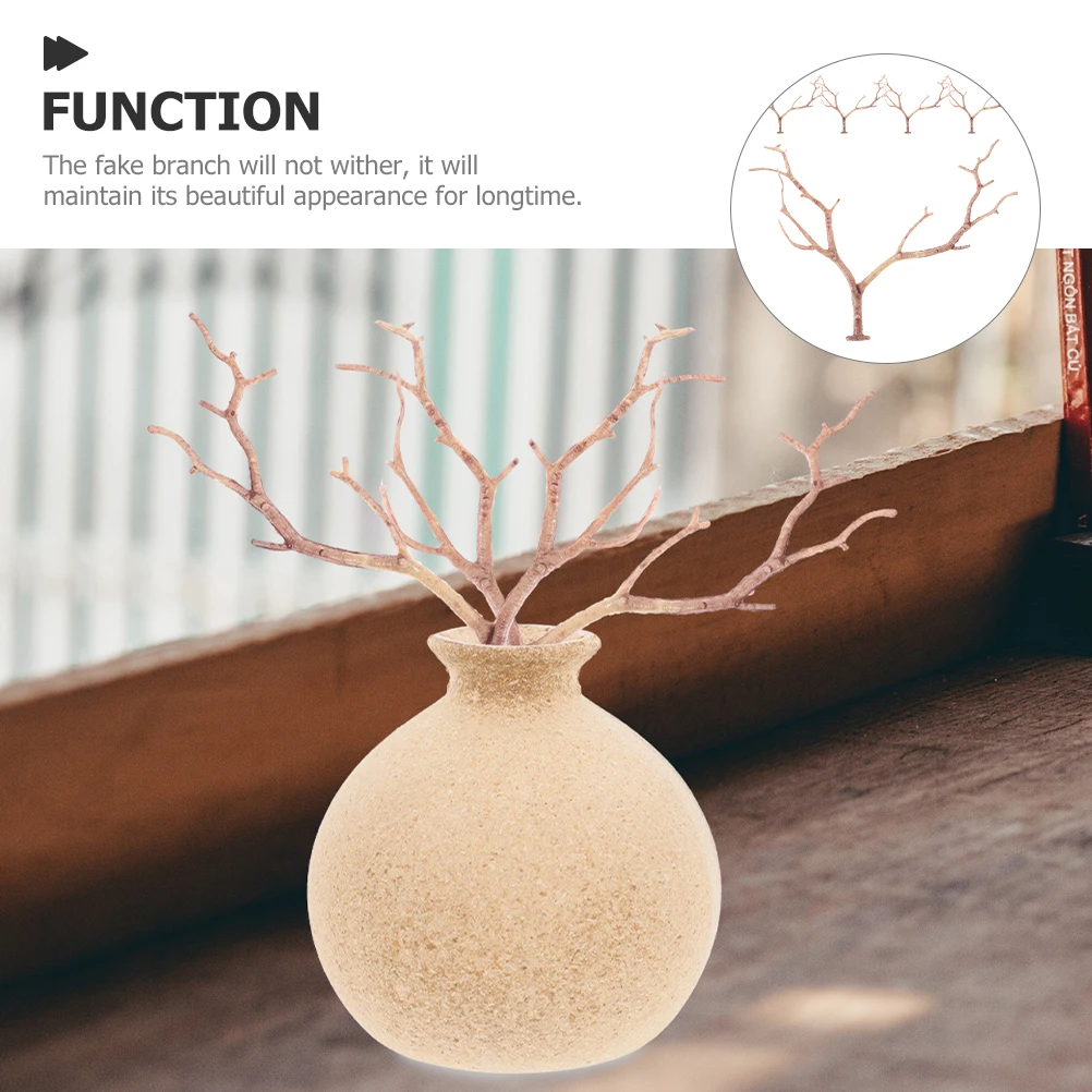 6 Pcs Simulated Antler Branches Mini Antlers Embellishments Artificial for Decoration Tree Plastic Stems