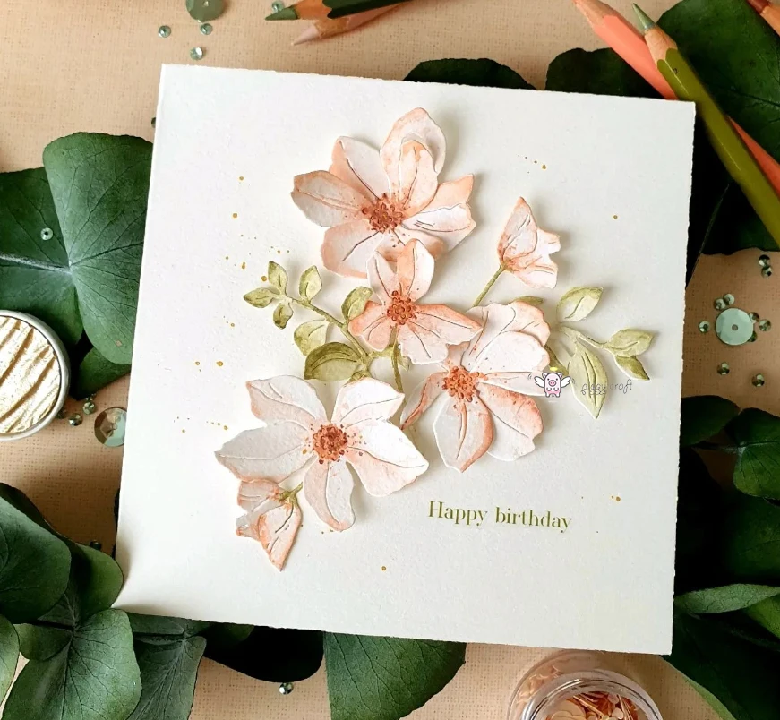 Basteln Sie Metall-Stanzformen, geschnittene Matrizenform, Blumen, Zweige, Blätter, Scrapbook-Papier, Basteln, Messerform, Klingenstanzer, Schablonen