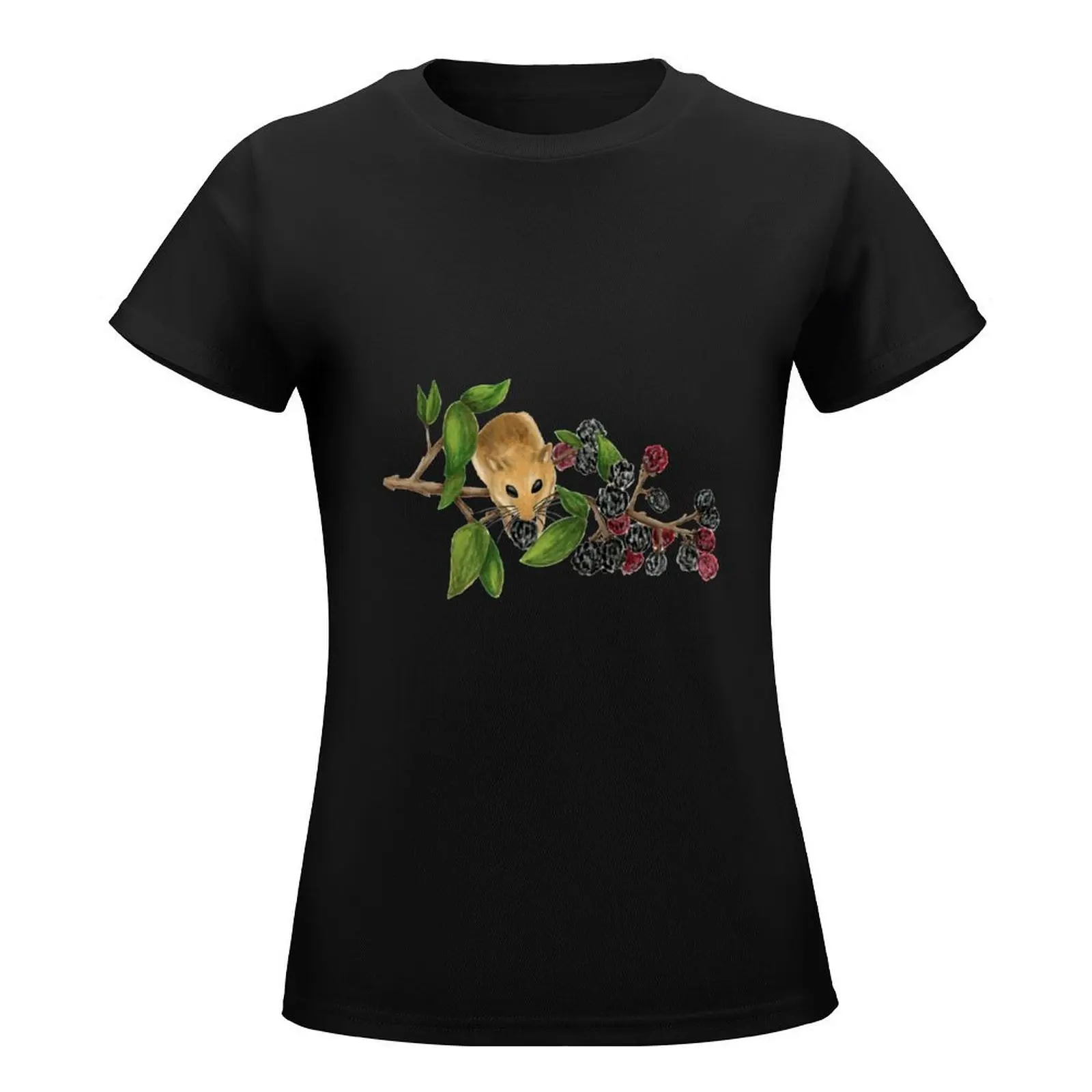 Naughty Hazel Dormouse T-Shirt Blouse korean fashion Female clothing cotton t shirts Women