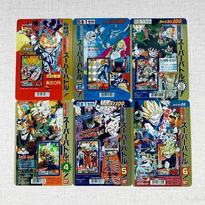 DIY Dragon Ball Z 1st To 6th Rounds Machine Head Paper Grid Refractive Flash Card Anime Peripheral Game Collection Card Holiday