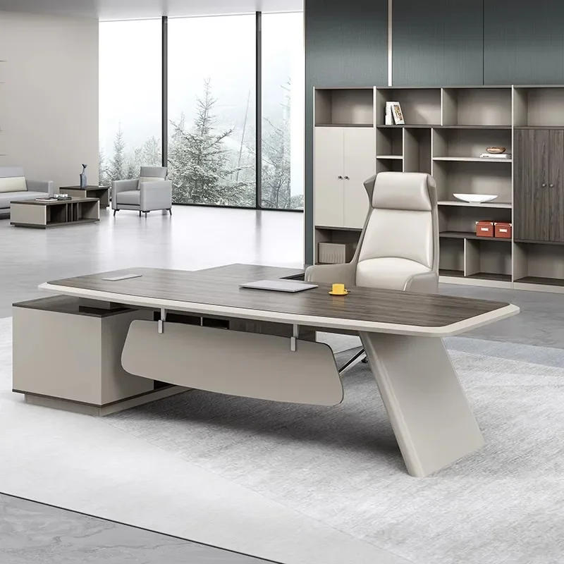 

Computer Table Side Pliante Office Furniture Study Storage Desk Customer Center Wooden Office Pc Bart Desk Bookshelf