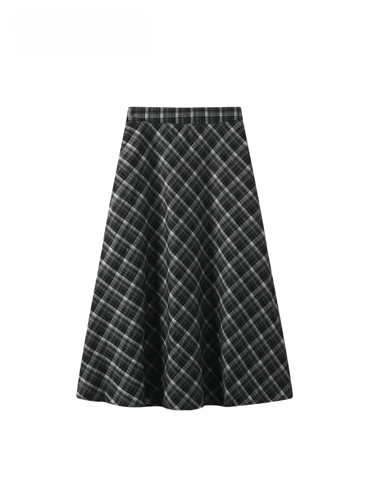 

Юбка женская свободного кроя с высокой талией в клетку CaraCLUB, большие размеры, весенняя коллекция, для фигуры типа «груша», в студенческом стиле, с длинным рукавом, из полиэфирного волокна
