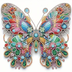 Diamond Art Painting Kits for Adults, DIY Butterfly Special Shape Diamond Art Kits, Diamond Gem Art Painting for Wall Decoration