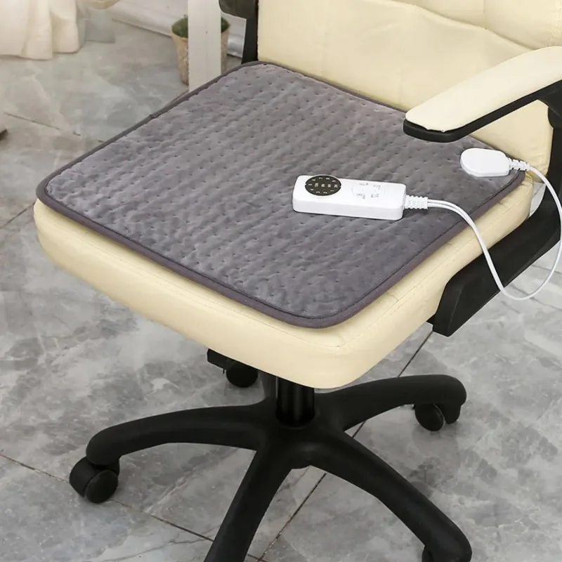 

Electric Heated Seat Cushion Office Chair Warmer Pad with Adjustable Temperature & Non-Slip Back | Portable Home Car Heating Mat