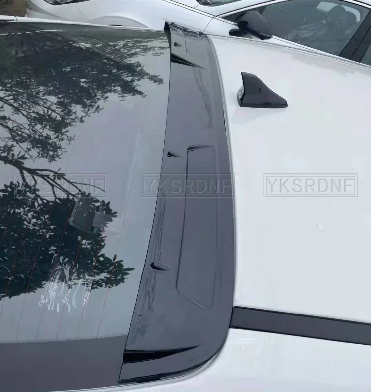 For 2020 2021 2022 Hyundai Elantra Avante CN7 ABS Plastic Roof Spoiler Black Carbon Rear Trunk Wings Tuning Exterior Accessories