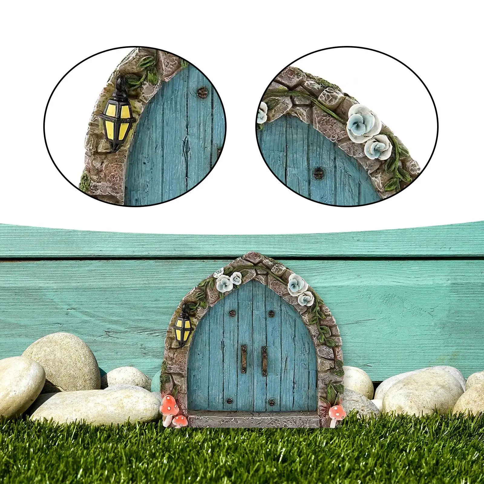 Decorative Wooden Miniature Fairy Door Garden Art Accessory for Outdoor Garden Ornaments