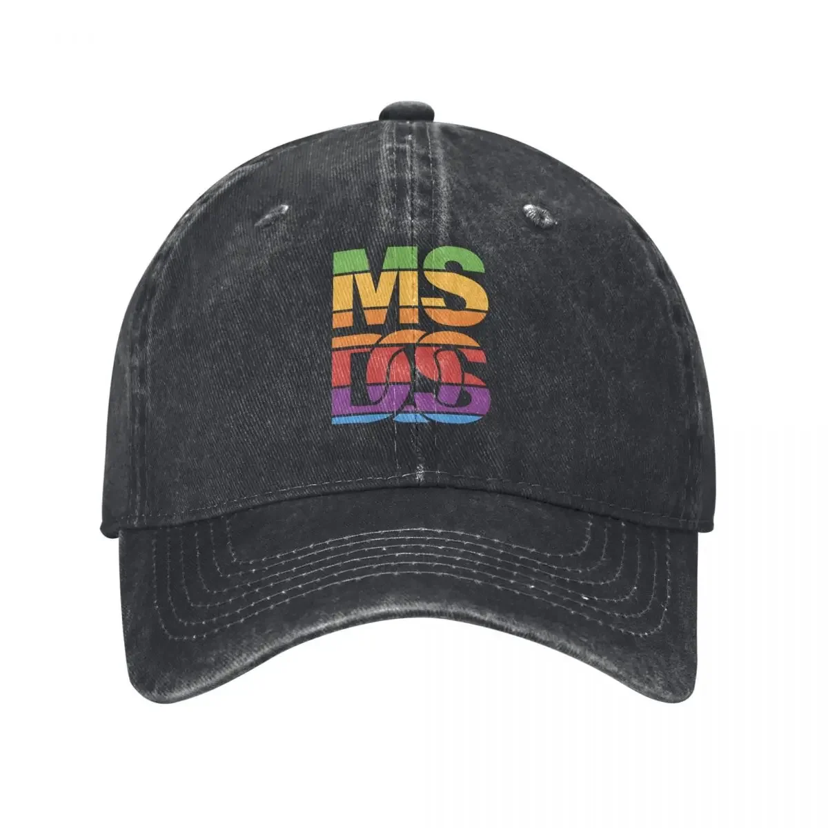 Washed Men's Baseball Cap Attractive Trucker Snapback Caps Dad Hat MS-DOS Hats