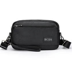 Bolso de hombro de diseñador de lujo para hombre, bolsos de cuero masculinos, bolsos cruzados de mensajero pequeños, bolso de compras informal sólido