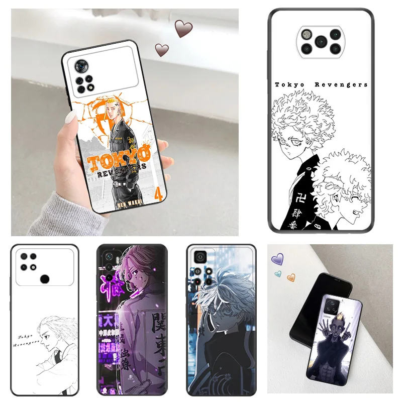 Anti-Drop Soft Phone Case For Xiaomi Poco x5 5G x4 x3 pro f3 gt f4 f5 m5 m4 m3 c40 c50 c51 Fashion Tokyo Revengers Draken Cover