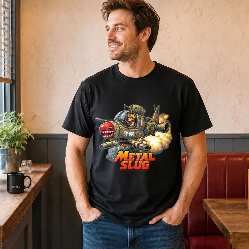 Retro Action Shooter Gaming Metal Slug Classic T Shirt 0812 Arcade Game Graphic Tee Unisex Short Sleeve Casual Streetwear Top