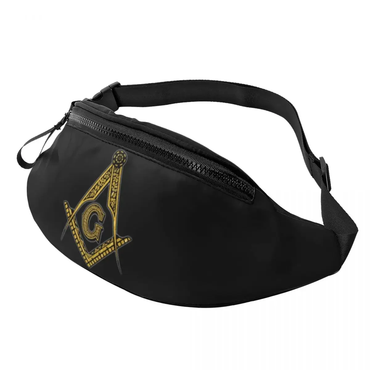 Masonic Freemason Fanny Pack Men Women Custom Freemasonry Crossbody Waist Bag for Cycling Camping Phone Money Pouch