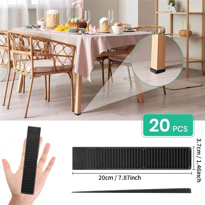 20 Pcs Composite Shims Restaurant Table Shims For Table, Toilet, Hot Tub And Furniture Table Leveler Wedges Adjustable Shims-N37