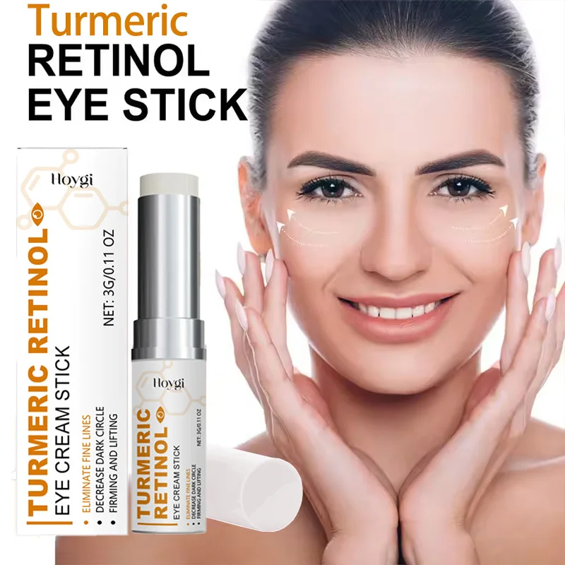

Turmeric Retinol Eye Cream Anti Dark Circles Firming Skin Fade Fine Lines Instant Eye Repair Serum Stick for Women Eyes Care