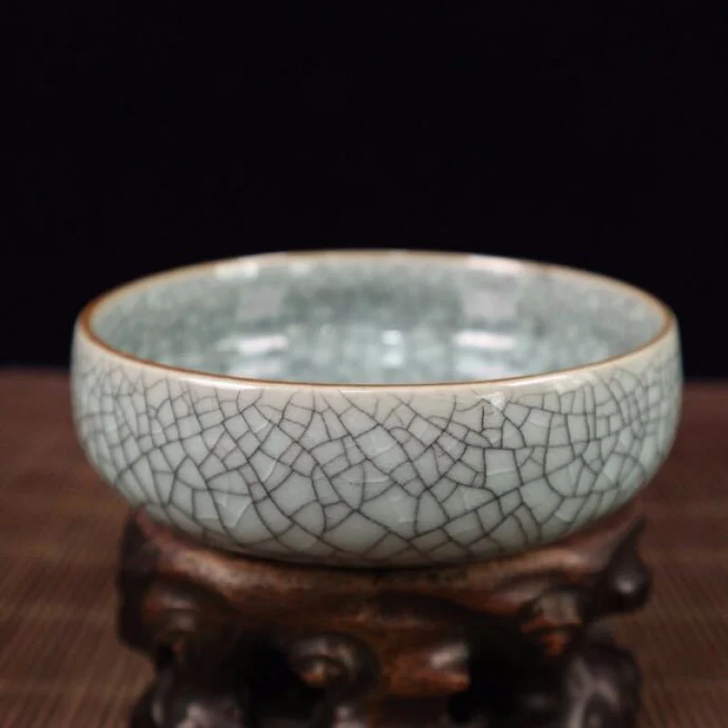 Antique Miscellaneous Jingdezhen Porcelain Opening Film Ice Crack Writing-Brush Washer Calligraphy Materials Calligraphy Writing