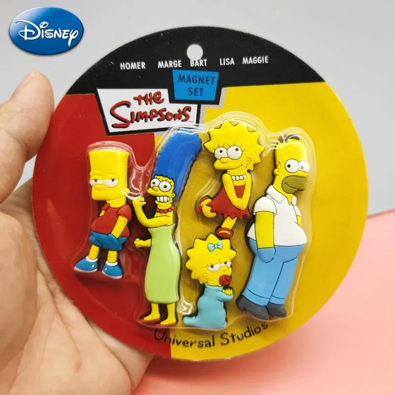 

Disney The Simpsons Fridge Magnets Homer Bart PVC Refrigerator Magnet Kids Stationery Box Magnetic Sticker Party DIY Decorations