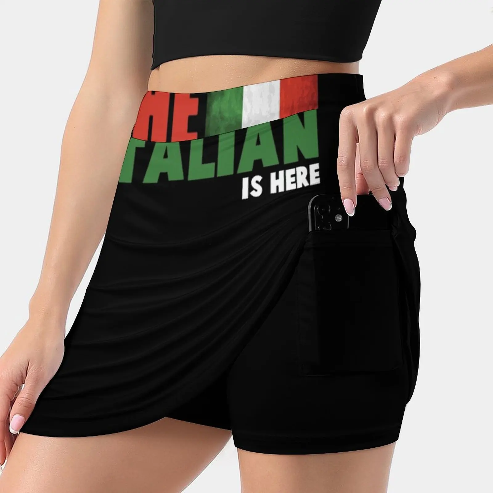 

Have No Fear The Italian Is Here Pride Novelty Souvenir Trending Fashion Skirt Summer Printed Women Sport Skirts Double-Layer