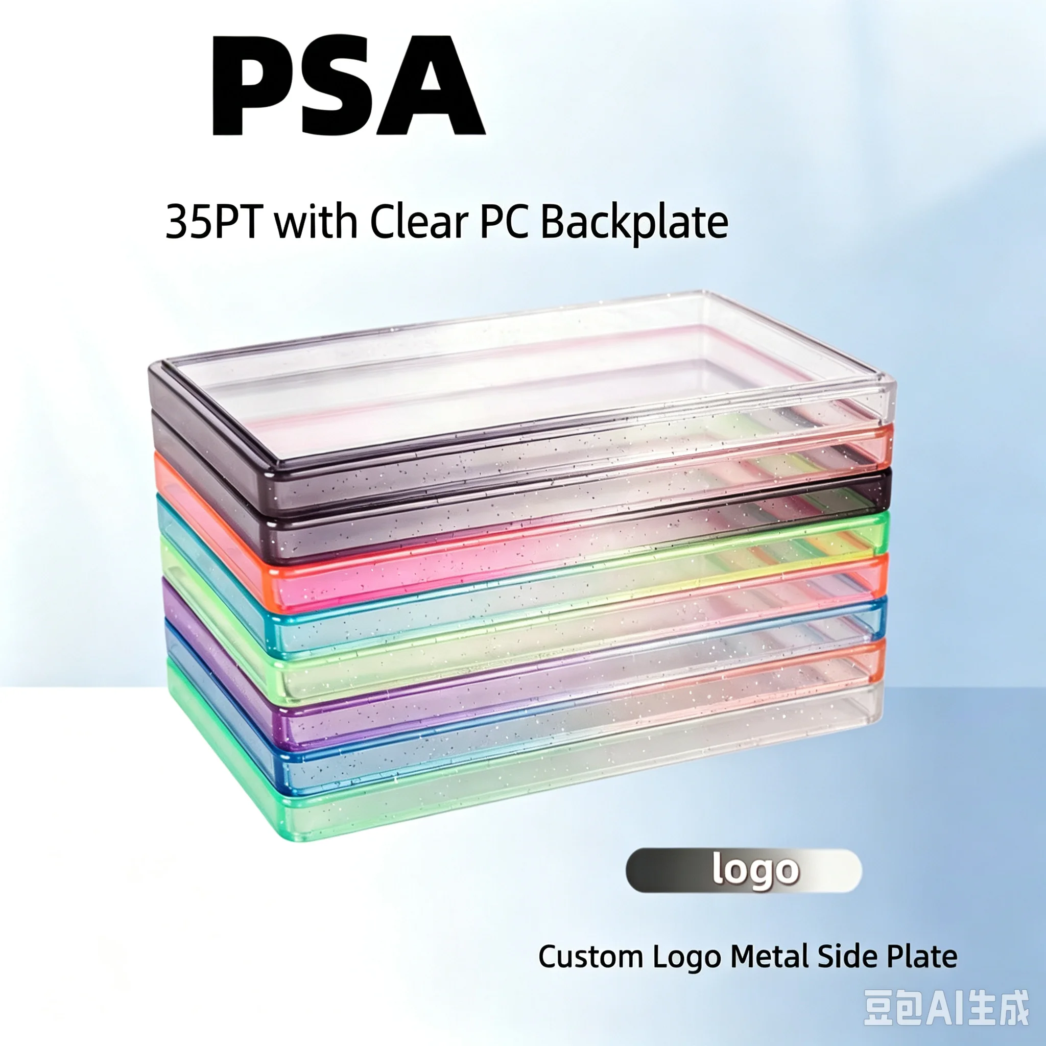 8PCS Gradient Color PSA Graded Card Protector Hard Shell Multi-color Optional Anti-scratch Shockproof Card Brick Display Case