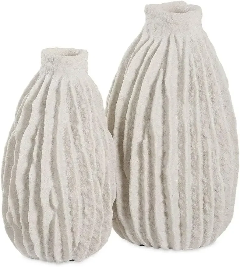 18200 Ivory Ridge - Vase (Set of 2)-14 Inches Tall and 8.13 Inches Wide