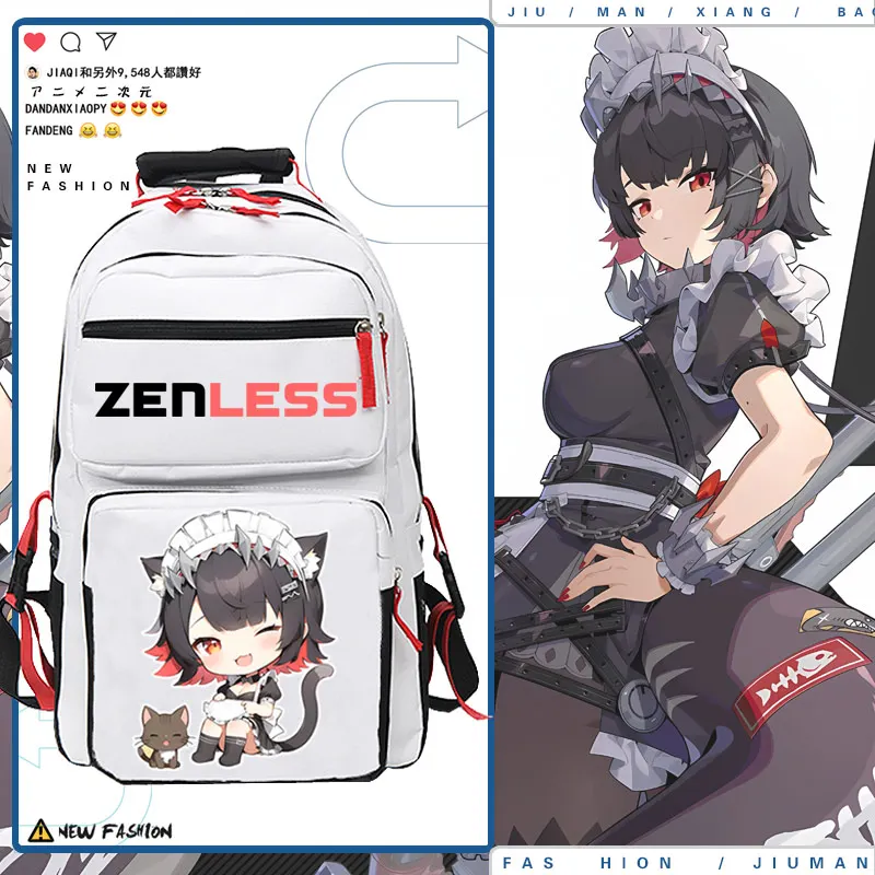 

Anime Zenless Zone Zero Ellen Joe Shark girl Kids Backpack Student School Bag Official Game Gift