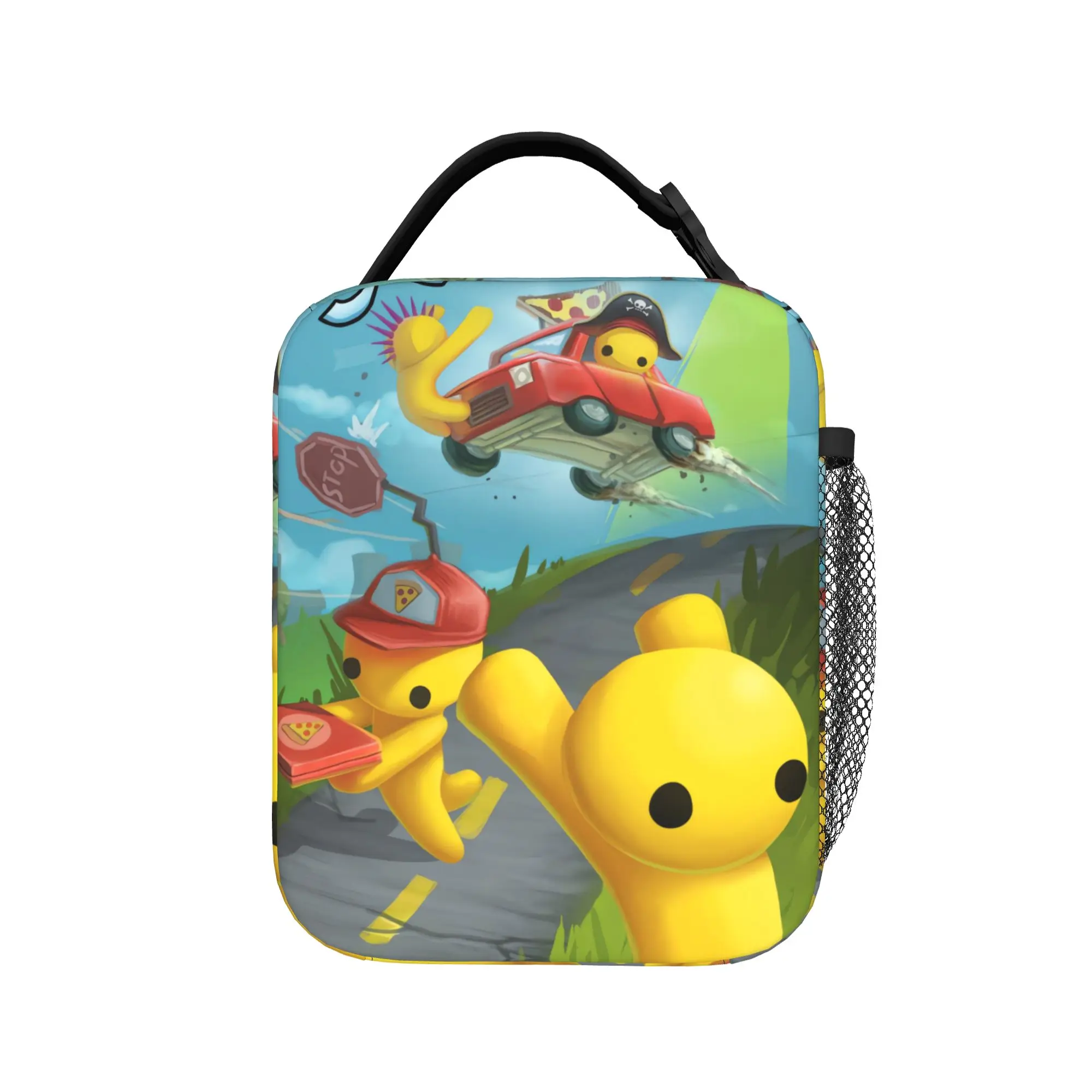 Wobblys Life Gaming Lunch Bag  Aesthetic Lunch Box For Child Travel Portable Insulated Cooler Bag Waterproof Thermal Lunch Bags