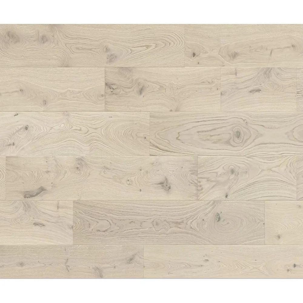 カスタマイズ版 モダン多層18mm高級オークフローティングエンジニアードウッドフローリング、ブラッシュドベニヤフローリング