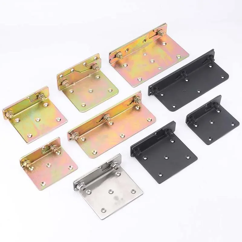 Stainless Steel Thickened Bed Insert Heavy-Duty Solid Wood Bed Hook Angle Code Screws Bed Buckle Furniture Connection Hinge
