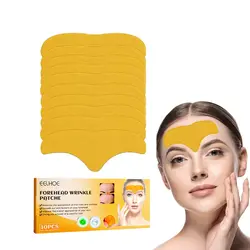 10 ชิ้นหน้าผากสติกเกอร์ต่อต้านริ้วรอยริ้วรอย Patch Lightening Firming Mask Face Skin Anti - aging Frown Treatment เครื่องมือ