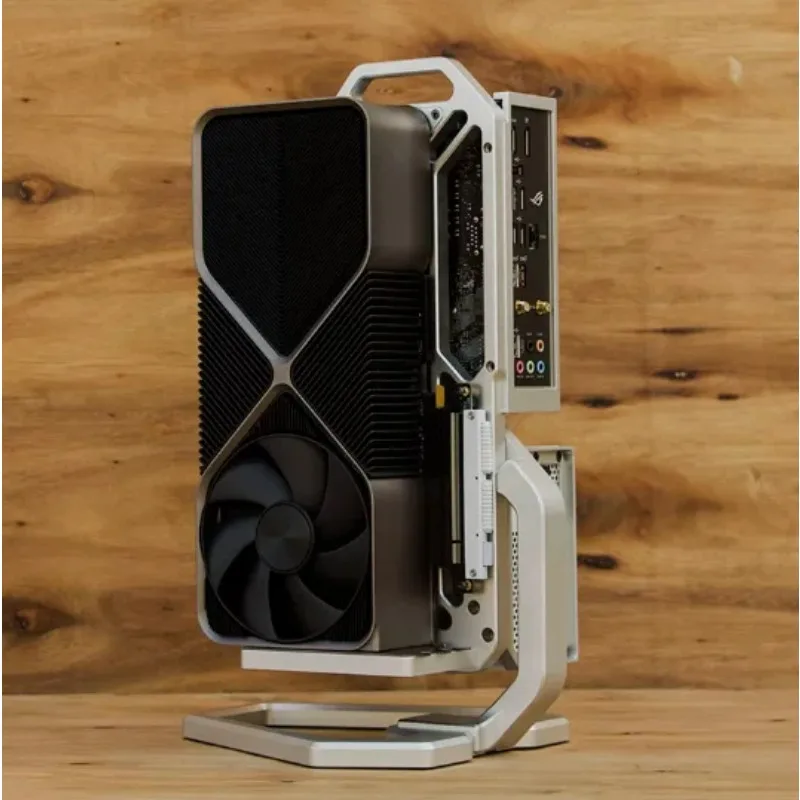 Aluminum Alloy Open ITX Computer Case Adjustable Tilt Angle Mini ITX PC Test Rack Chassis