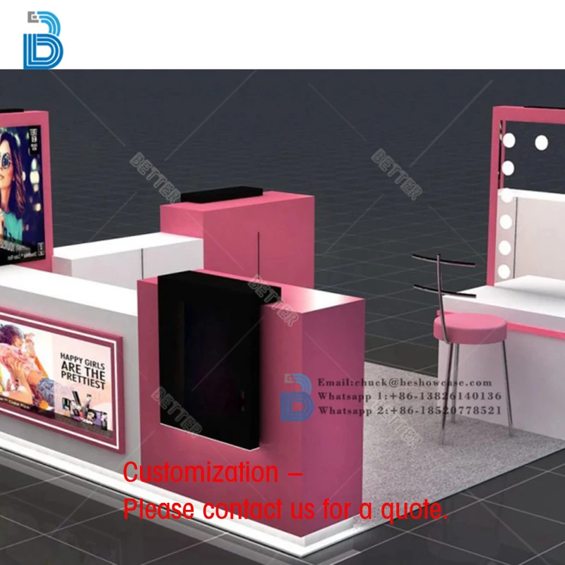 custom.Shopping Mall Kiosk Cosmetic Shop Display Cabinet High End Perfume Counter Kiosk Showcase Perfume