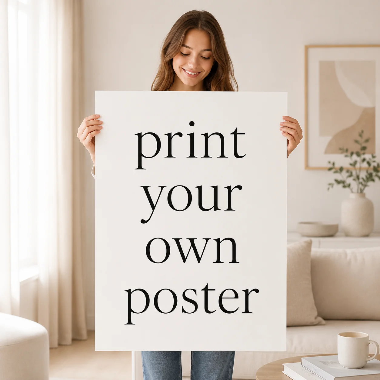 Customizable Custom Text Portrait Canvas Painting Wall Art for Kitchen Dining Entryway Bathroom Office Apartment 40x60cm Gift