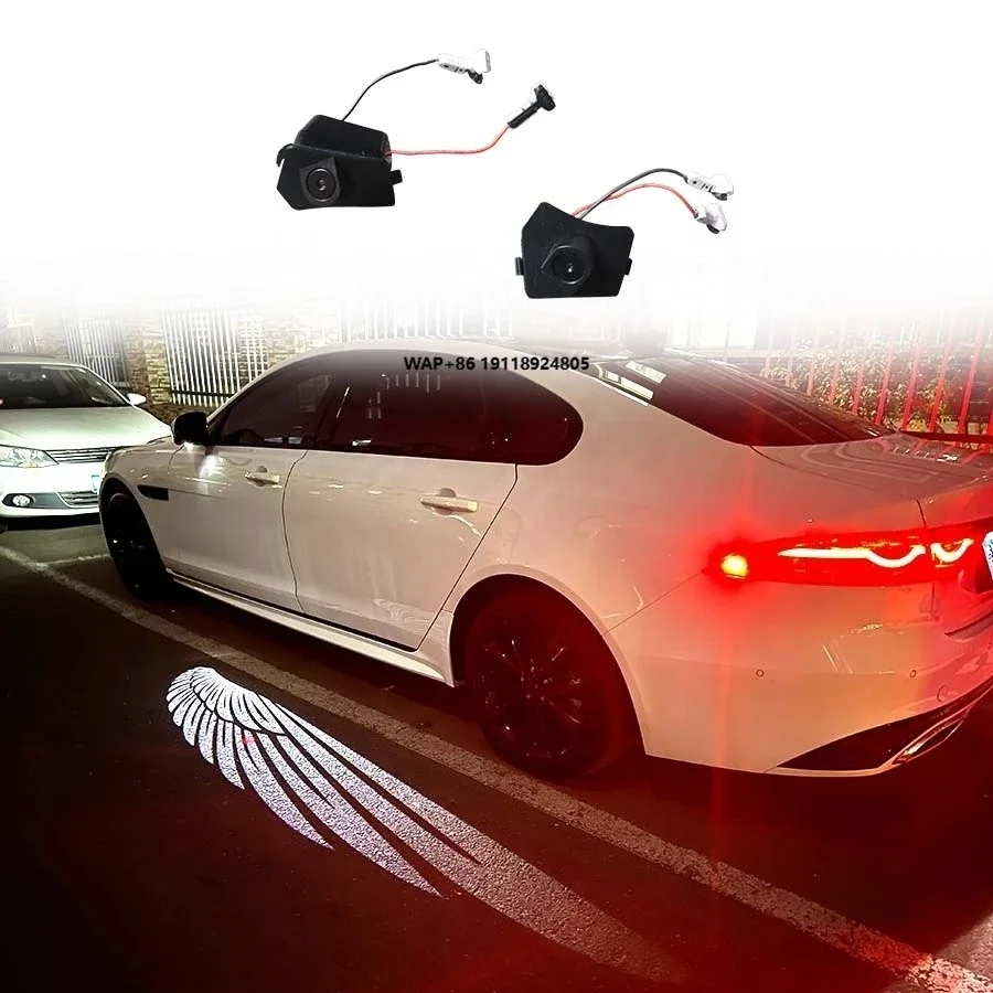 New for XF XE XJ XK Angel Wings Puddle Light Projectors Welcome Rearview Mirror Floor Lamp