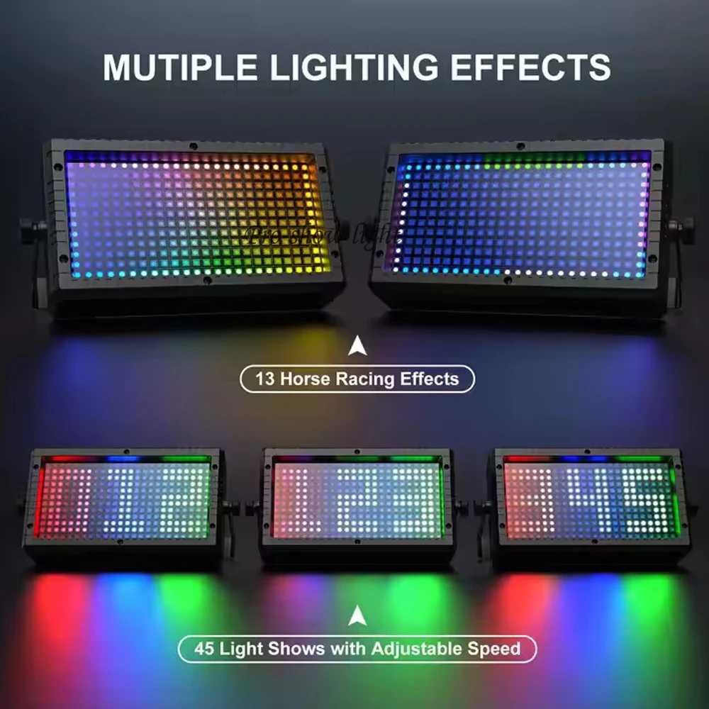 LED 무대 스트로브 빛 다채로운 288LED RGB DJ 스트로브 조명 DMX 제어 LED 파티 조명 디스코 바에 대 한 60W LED 벽 세척 조명