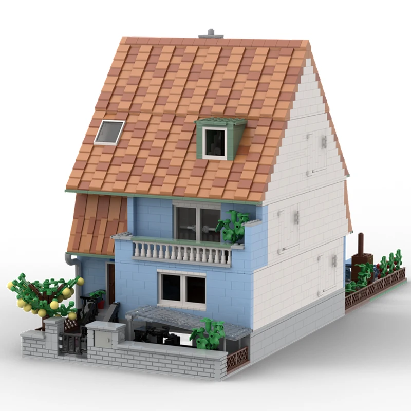 6658 pezzi MOC Terraced Family House Collezione di edifici modulari Blocchi di costruzione fai da te Regali di Natale Decorazione della stanza Giocattoli per ragazze