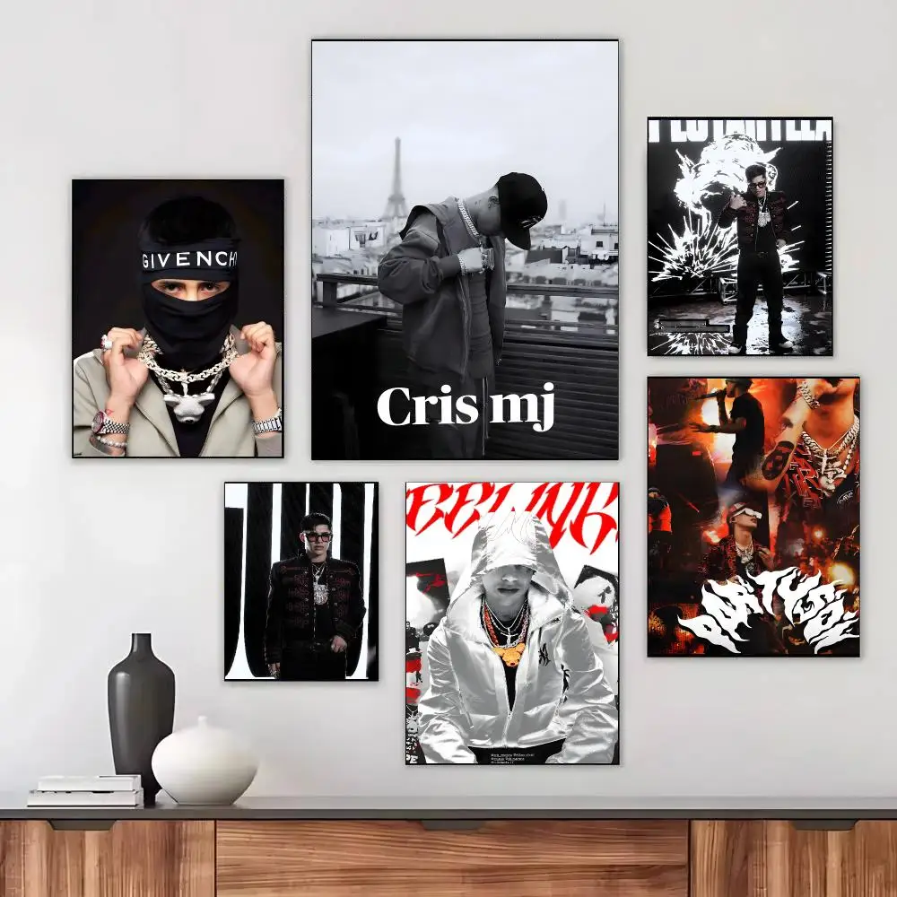Singer C-cris MJ Poster Self-adhesive Living Room Bedroom Party Bar Decor Moisture-proof Fade-resistant