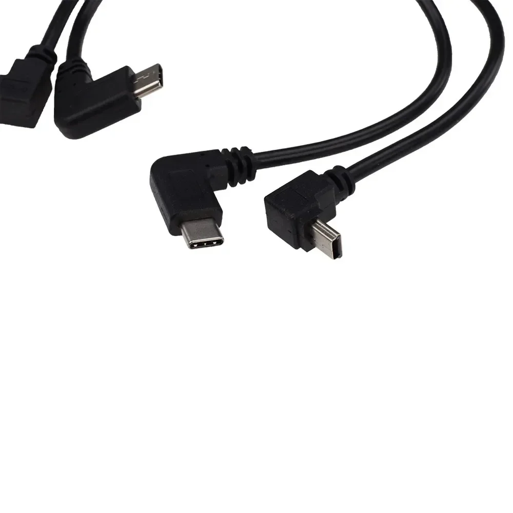 Cavo adattatore da 100 pezzi da 90 gradi Mini USB a tipo C Cavo convertitore OTG per tablet telefonici