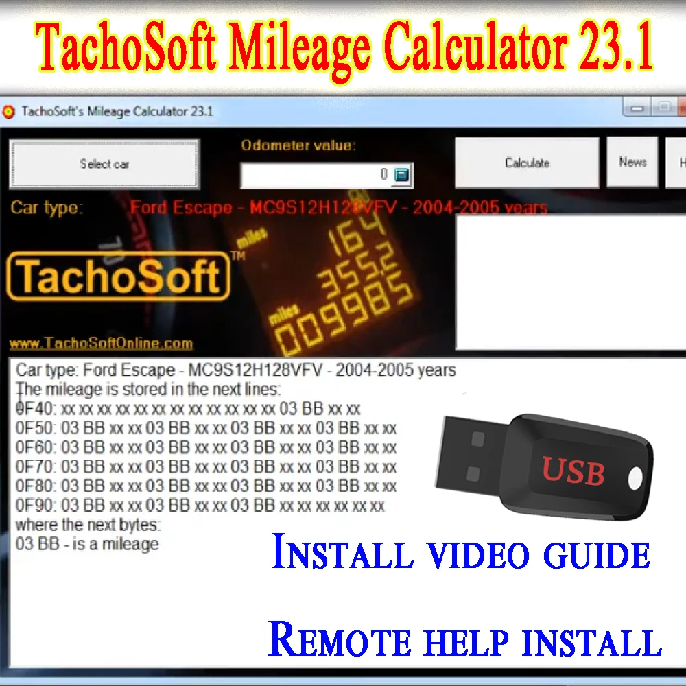 

TachoSoft Mileage Calculator 23.1 V23.1 with License Digital Odometer Calculators + DASH+ MILEAGE SOFTWARE PACK