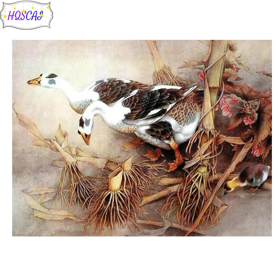 New 5D crystal Round diamond painting cross stitch rhinestones duck flowers DIY diamond painting embroidery Home Decor diamond