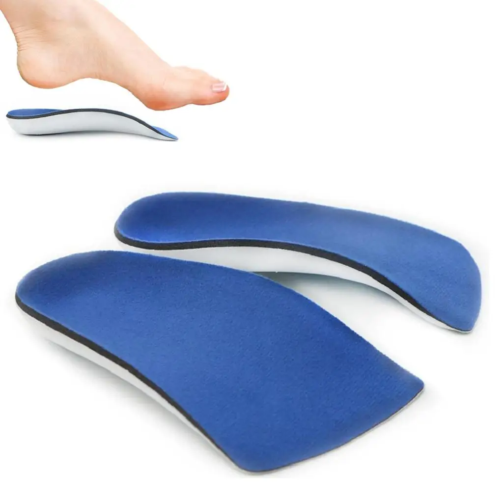 EVA Velvet Gel Cushioned 3/4 Orthotics Shoe Insoles Heel Protection Shoe Pad for Sneakers and Sports Shoes