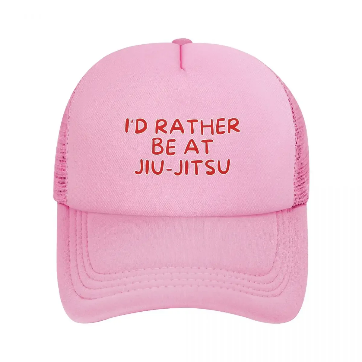 I'd Rather Be At Jiu-Jitsu Mesh Baseball Caps Snapback Baseball Hats Breathable Casual Casquette Outdoor For Men's And Women's