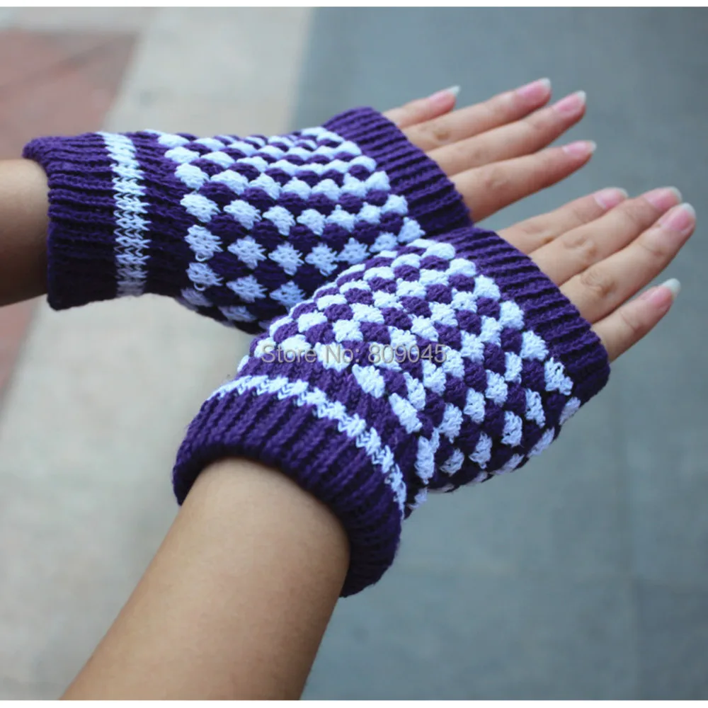 Gift,Fashion high quality autumn winter outdoor warm women touch  knited gloves half / full finger mitten 5pair=10pcs GW46