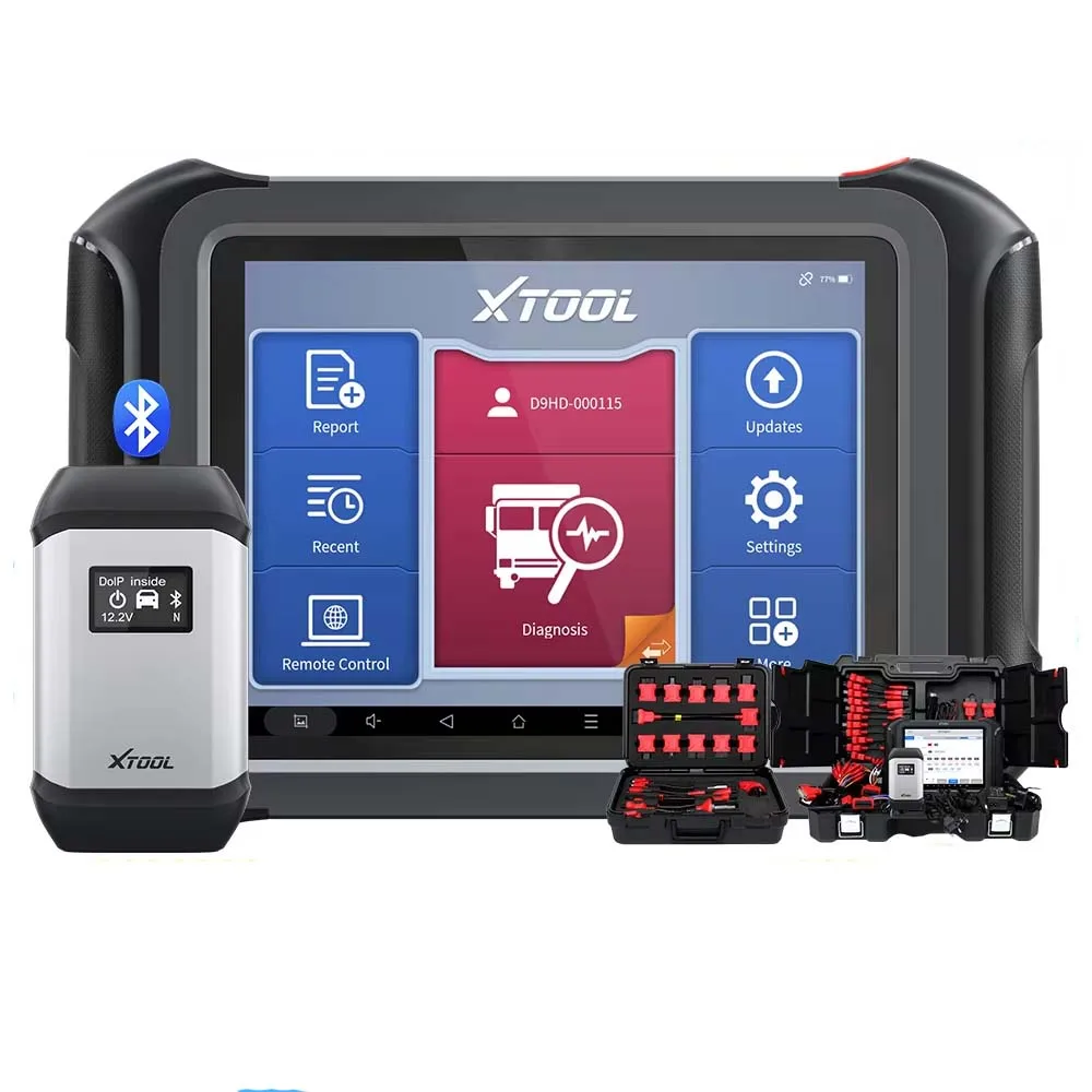 

For Truck 24&12VCar Scanner XTOOL D9HD Topology Mapping Programmable Module Installation 45+Reset Functions Auto Diagnostic Tool