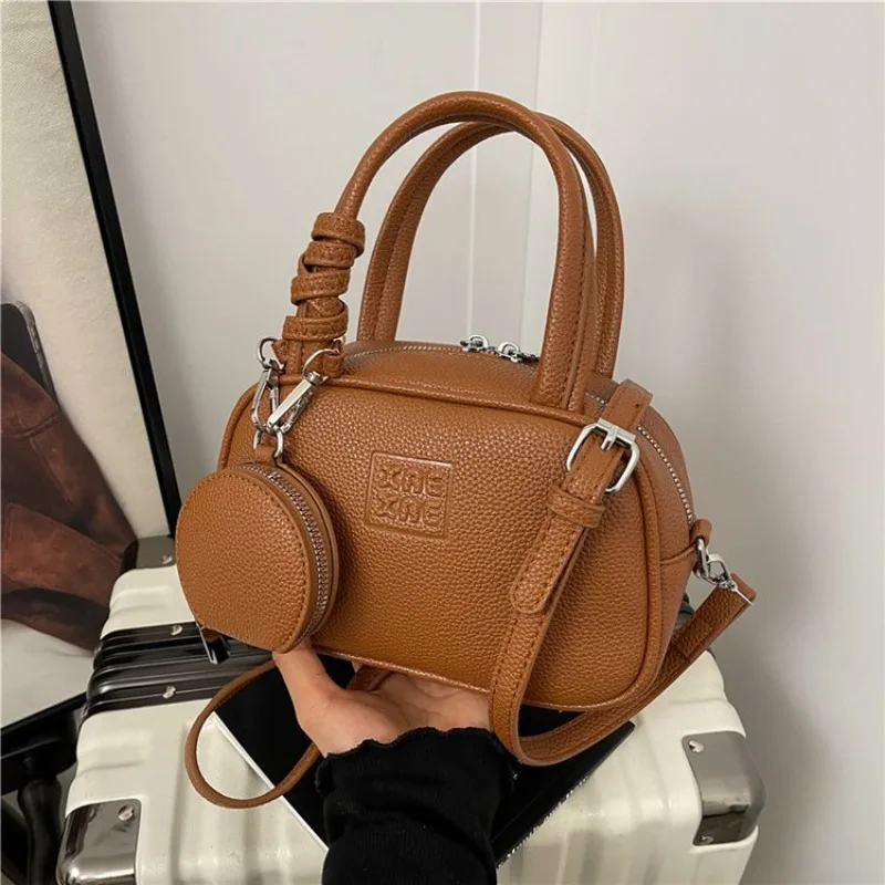 Niche Designer Diaper Bag For Women High Quality Handbag Top Layer Leather Crossbody Shoulder Purse Tote Messenger Retro