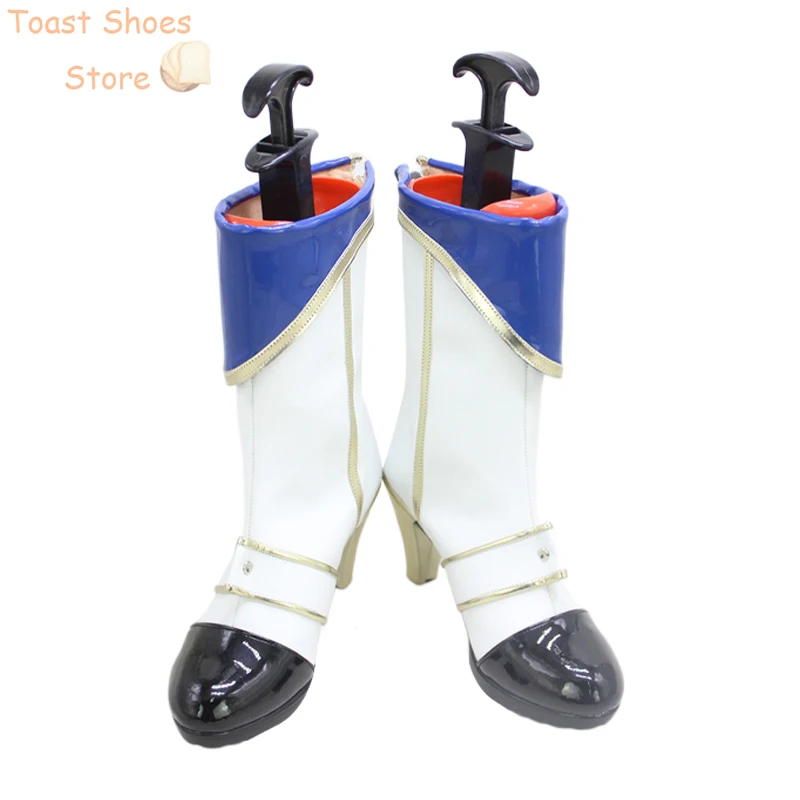 Kanae Cosplay Schoenen Hoge Hak Pu Lederen Schoenen Halloween Carnaval Laarzen Vtuber Cosplay Prop Kostuum Prop